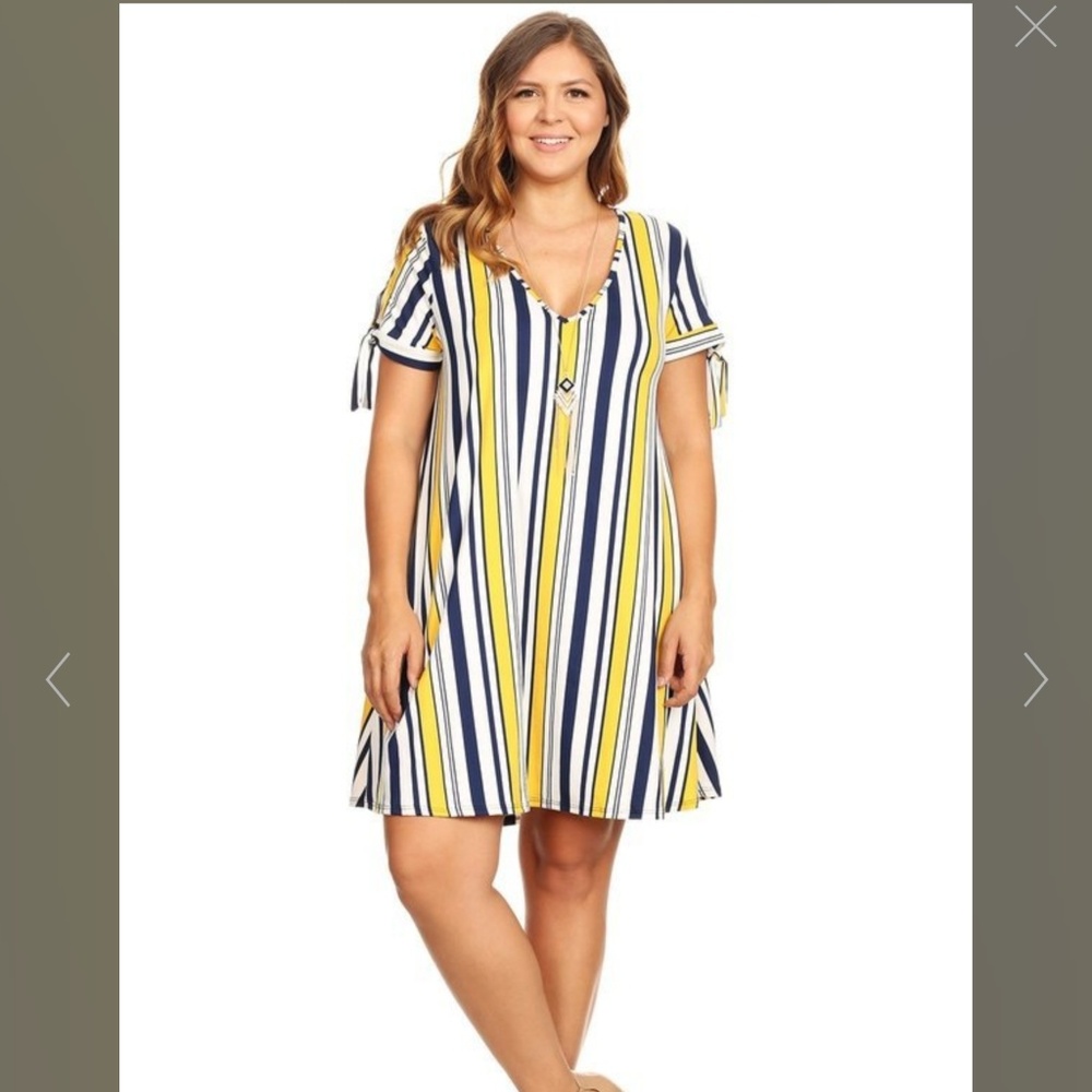 Vibe Sporty Striped Swing Dress Size 2x